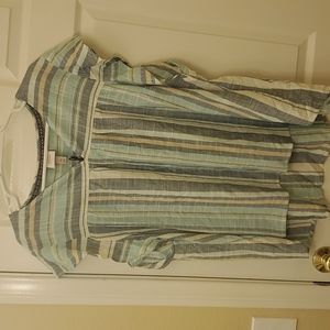 Striped sleeveless blouse